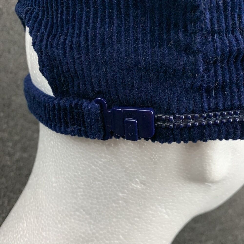 VTG Buick Navy Blue Corduroy Rope Hat Cap Adjustable Embroidered Eagle - Picture 6 of 8
